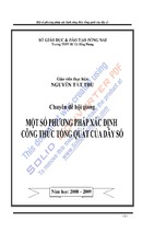 một số phương pháp xác định công thức tổng quát của dãy số