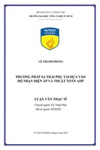 Phương pháp sa thải phụ tải dựa vào độ nhạy điện áp và thuật toán ahp