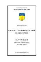 Ứng dụng lý thuyết giàn giao trong khai thác dữ liệu