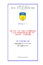 Chiến lược xuất khẩu cà phê nhân của Việt Nam sang thị trường Châu Âu đến năm 2020