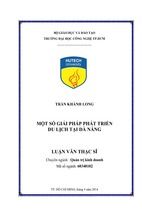 Một số giải pháp phát triển du lịch tại đà nẵng 