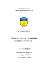 Xây dựng tính năng phát hiện tấn công trên nến tảng mã nguồn