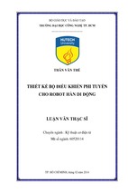 Thiết kế bộ điều khiển phi tuyến cho robot hàn di động