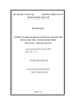 Nghiên cứu đánh giá hiệu quả kinh tế của hệ thống hồ chứa đa mục tiêu - áp dụng cho hệ thống hồ núi cốc – tỉnh thái nguyên