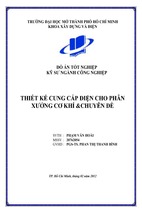 Thiết kế cung cấp điện cho phân xưởng cơ khí và chuyên đề