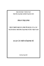 Phát triển dịch vụ phi tín dụng của các ngân hàng thương mại nhà nước việt nam