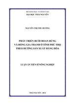Phát triển bưởi đoan hùng và hồng gia thanh ở tỉnh phú thọ theo hướng sản xuất hàng hóa