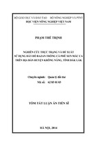 Nghiên cứu thực trạng và đề xuất sử dụng đất đỏ bazan trồng cà phê xen mắc ca trên địa bàn huyện krông năng, tỉnh đắk lắk (tt)