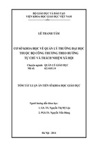 Cơ sở khoa học về quản lý trường đại học thuộc bộ công thương theo hướng tự chủ và trách nhiệm xã hội (tt)