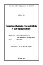 Phong trào công nhân ở các nước tây âu từ năm 1991 đến năm 2011 (tt)