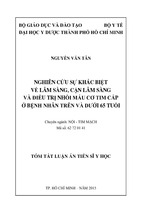Nghiên cứu sự khác biệt về lâm sàng, cận lâm sàng và điều trị nhồi máu cơ tim cấp ở bệnh nhân trên và dưới 65 tuổi (tt)