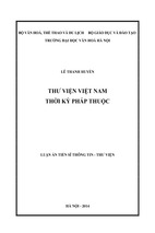 Thư viện việt nam thời kỳ pháp thuộc
