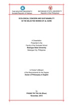 Ecological concern and sustainability in the selected works of al gore