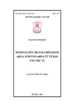 Đánh giá mức độ sao chép hmam mrna, survivin mrna từ tế bào ung thư vú