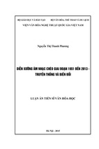 Diễn xướng âm nhạc chèo giai đoạn 1951 đến 2013 - truyền thống và biến đổi