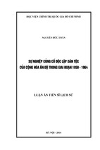 Sự nghiệp củng cố độc lập dân tộc của cộng hòa ấn độ trong giai đoạn 1950 - 1964