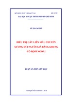 Điều trị gãy liên mấu chuyển xương đùi người già bằng khung cố định ngoài
