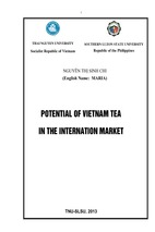Potential of vietnam tea in the internation market