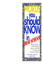 Words you should know in high school