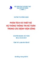 Phân tích và thiết kế hệ thống thông tin kế toán trong các bệnh viện công (tt)