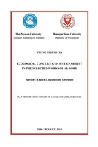 Ecological concern and sustainability in the selected works of al gore (sum)