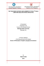 Teachings on peace and harmony of the 14th dalai lama and selected peace advocates