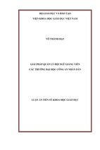 Giải pháp quản lý đội ngũ giảng viên các trường đại học công an nhân dân