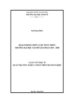 Hoạch định chiến lược phát triển trường đại học sao đỏ giai đoạn 2015 - 2020