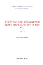 Tuyển tập hình học phẳng giải tích trong mặt phẳng hay và đặc sắc