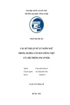 Các kỹ thuật xử lý ngôn ngữ trong số hóa văn bản tiếng việt của hệ thống fscanner