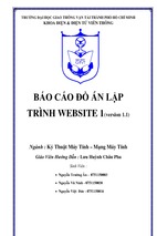 Báo cáo lập  trình website 1 adn book  online