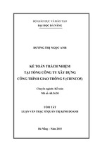 Kế toán trách nhiệm tại tổng công ty xây dựng công trình giao thông 5 (cienco5)