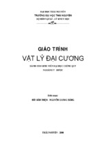 GIÁO TRÌNH VẬT LÝ ĐẠI CƯƠNG 