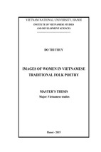 Hình tượng của người phụ nữ trong thơ ca dân tộc truyền thống việt nam