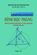 Tuyển chọn các bài toán hình học phẳng trong đề thi học sinh giỏi các tỉnh, thành phố năm học 2010- 2011