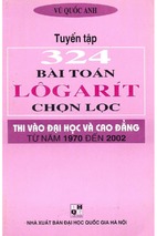 Tuyển tập 324 bài toán logarit chọn lọc