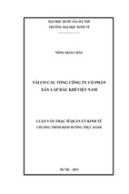 Tái cơ cấu tổng công ty cổ phần xây lắp dầu khí việt nam