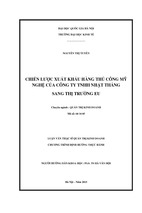 Chiến lược xuất khẩu hàng thủ công mỹ nghệ của công ty tnhh nhật thắng sang thị trường eu