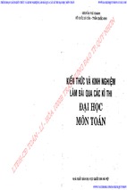 Kiến thức và kinh nghiệm làm bài thi đại học môn toán