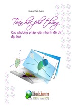 Các phương pháp giải nhanh đề thi đại học môn toán