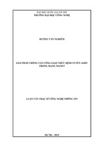 Giải pháp chống tấn công giao thức định tuyến aodv trong mạng manet