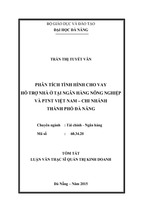 Phân tích tình hình cho vay hỗ trợ nhà ở tại ngân hàng nông nghiệp & ptnt việt nam- chi nhánh thành phố đà nẵng