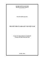 Thu hút fdi của hoa kỳ vào việt nam