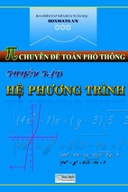Chuyên đề toán phổ thông-tuyển tập hệ phuơng trình