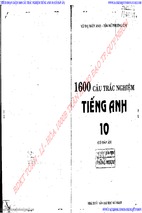 1600 câu trắc nghiệm tiếng anh 10 (có đáp án)