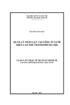 Quản lý nhân lực tại công ty lưới điện cao thế thành phố hà nội  luận văn ths. kinh doanh và quản lý