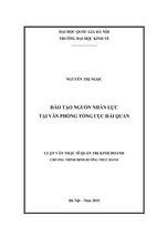 Đào tạo nguồn nhân lực tại văn phòng tổng cục hải quan