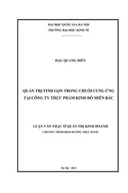 Quản trị tinh gọn trong chuỗi cung ứng tại công ty thực phẩm kinh đô miền bắc  luận văn ths. kinh doanh và quản lý