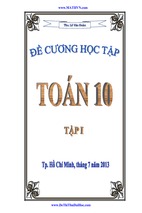 Đề cương học tập toán 10
