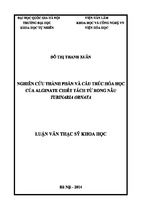 Nghiên cứu thành phần và cấu trúc hóa học của alginate chiết tách từ rong nâu tubinaria ornata